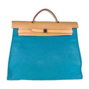 Hermes Herbag Zip Leather And Toile 39 #252575H17B